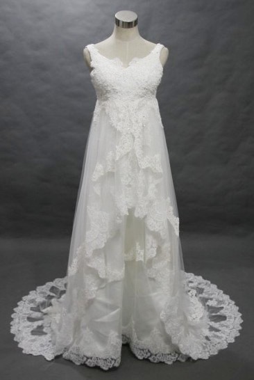 lace overlay wedding gown
